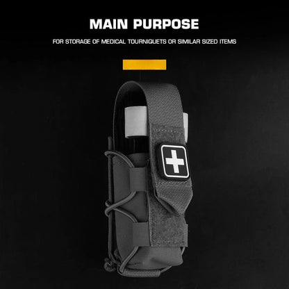 Universal Tourniquet Pouch Split Design Micro Trauma Outdoor First Aid Kit Flip-top Type Adapt To Belt Plate Carrier