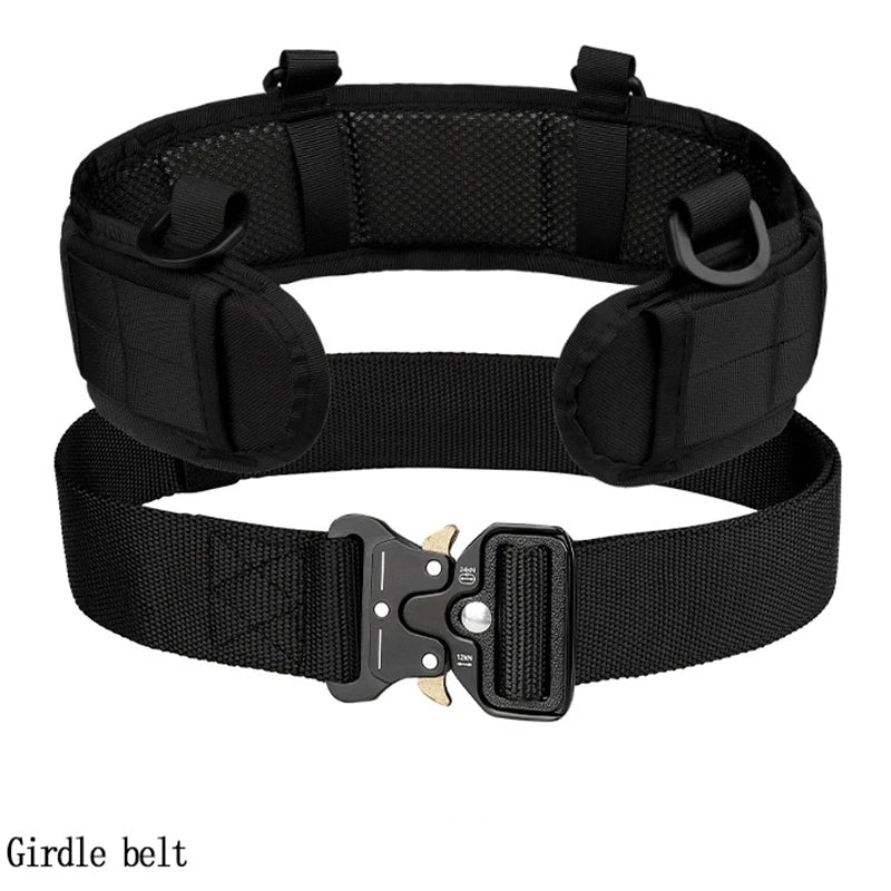 Outdoor Multifunctional Tactical Waistband Nylon Braided Belt Tactical Waistband Fishing Sling
