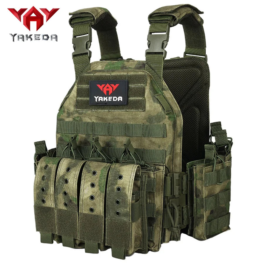 YAKEDA quick dismantling tactical training vest outdoor CS protective equipment combat vest camouflage suit