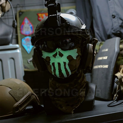 Emersongear Ghost MULTI HOOD EMERSON Luminous Mask Scarf Camouflage Skullies Hunting Caps Mask CS Tactical EM6634