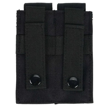 9mm Pistol Magazine Pouch Tactical Double Molle Belt Dual Mag Bag Flashlight Holder Attachment Package Gun Hunting Accessories