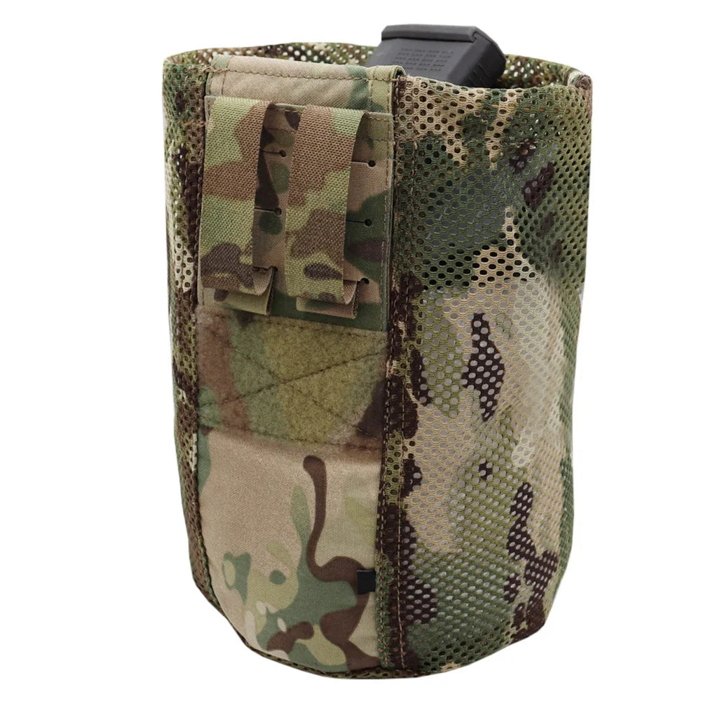 New Folding Mesh Drop Pouch Tactical Molle Magazine Dump Pouch Recycling Bag Hunting Airsoft Bags