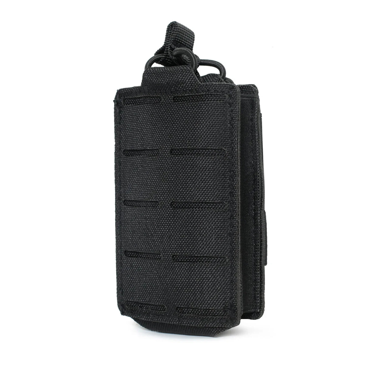 M4 M16 AR15 5.56mm Magazine Bag MOLLE Single Magazine Leather Case EDC Fanny Pack, Laser Cut Open