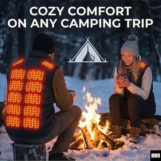 26 Areas USB Heated Vest Men Women Windproof Thermal Waistcoat Sleeveless Jacket for Skiing Hiking Motorcycle Winter Warm