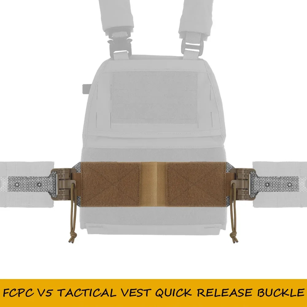 2PCS FCPC V5 Tactical Assault Vest Quick Release Clasp Ferro Style Airsoft Hunting Vest Cummerbund Accessories