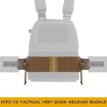 2PCS FCPC V5 Tactical Assault Vest Quick Release Clasp Ferro Style Airsoft Hunting Vest Cummerbund Accessories