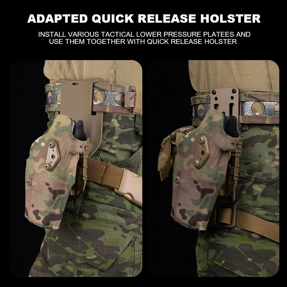 Ferro Style Tactical Bison Belt 2 Layers Quick Release Metal Buckle MOLLE System Outdoor Hunting Shooting Airsoft Waistband Gear