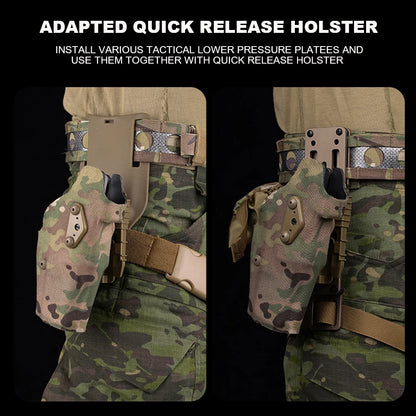 Ferro Style Tactical Bison Belt 2 Layers Quick Release Metal Buckle MOLLE System Outdoor Hunting Shooting Airsoft Waistband Gear