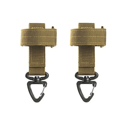 Multi-Purpose Nylon Work Gloves with Safety Clip Hook for Outdoor Tactical Climbing Camping Hanging Buckle