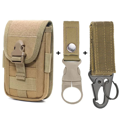 OPHIDIAN  Multifunctional Sports Running Belt Cell Phone Bag Men Waist Pack Vertical Double Layer Molle Accessory Bag Charging