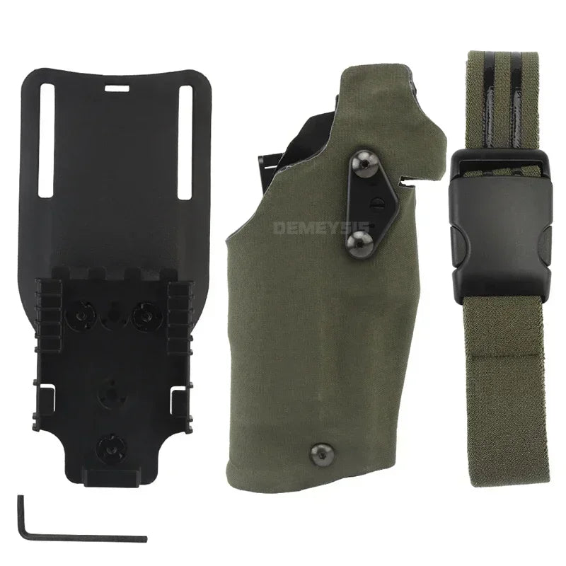 Airsoft Tactical Holster for G17 Gen4 19 with X300 X300U Light Quick Release Pistol Case with Strap Shooting Accessories