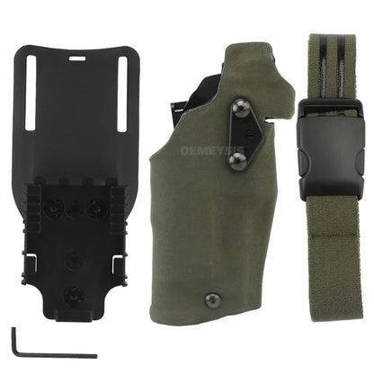 Airsoft Tactical Holster for G17 Gen4 19 with X300 X300U Light Quick Release Pistol Case with Strap Shooting Accessories