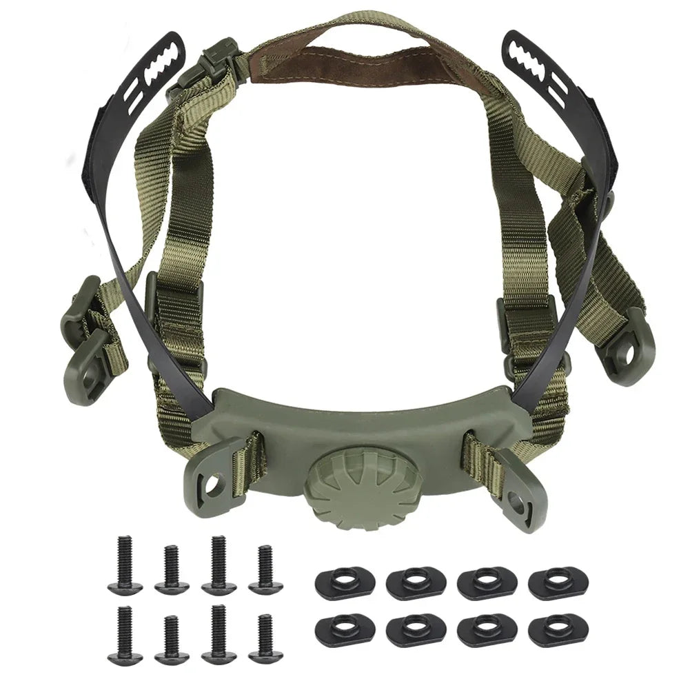 Helmet Inner Suspension System Portable CS Helmets Adjustable Head Lock Strap Accessories for Tactical  Fast SF High Cut Helmet