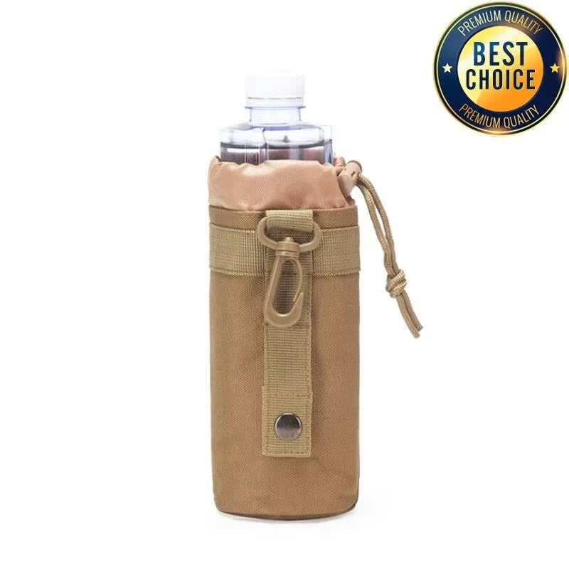Hunting Water Bottle Pouch Outdoor Molle Kettle Pouch Holder Camping Hiking Cycling Bottle Bag Drawstring Multifunction Bottle