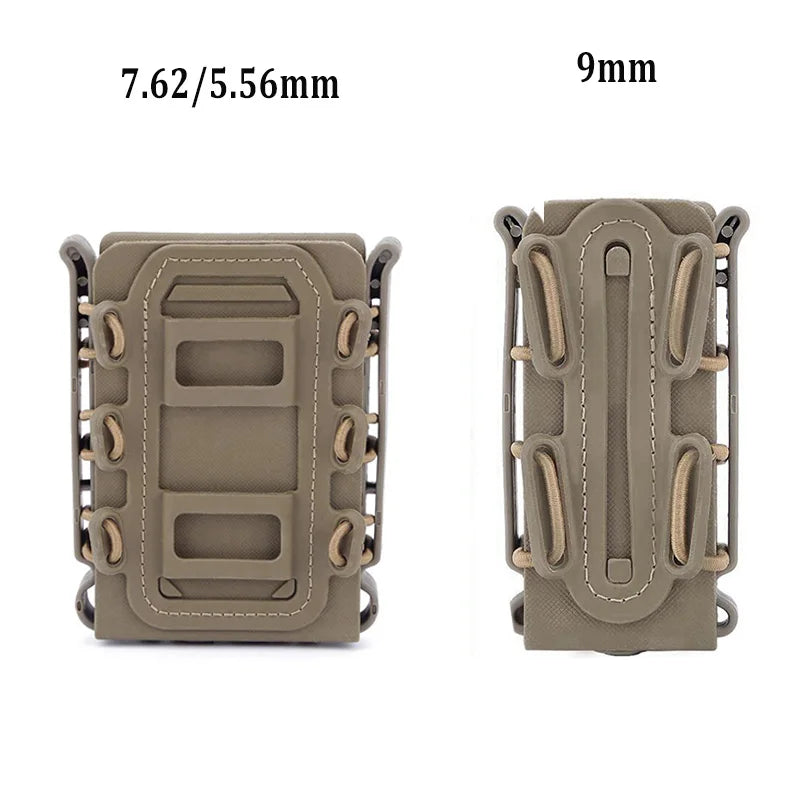 2PCS/Set Molle Magazine Pouch 5.56 7.62 9mm Mag Holster Rifle Pistol Magaizne Case Holder for AR15 M4 AK Glock 17 M9 Universal