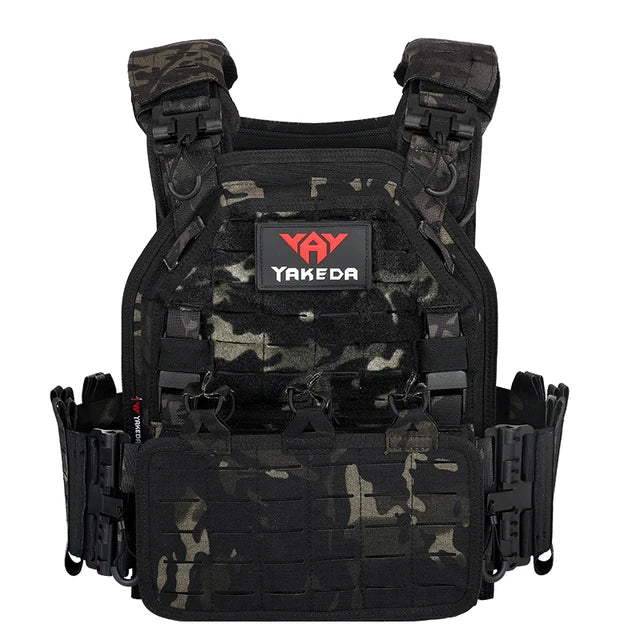 YAKEDA 6094 Plate Carrier Tactical Vest MOLLE Tactical Vest Outdoor Training Jacket 1000D Waterproof Wear Resistant