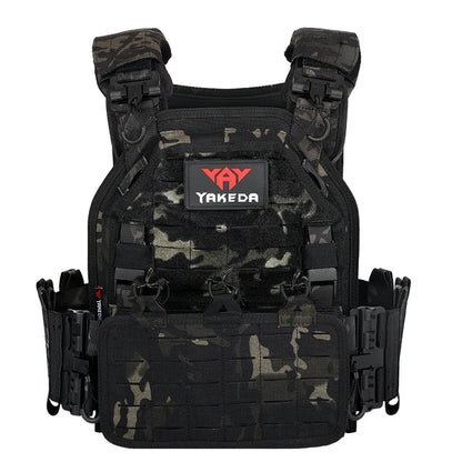 YAKEDA 6094 Plate Carrier Tactical Vest MOLLE Tactical Vest Outdoor Training Jacket 1000D Waterproof Wear Resistant