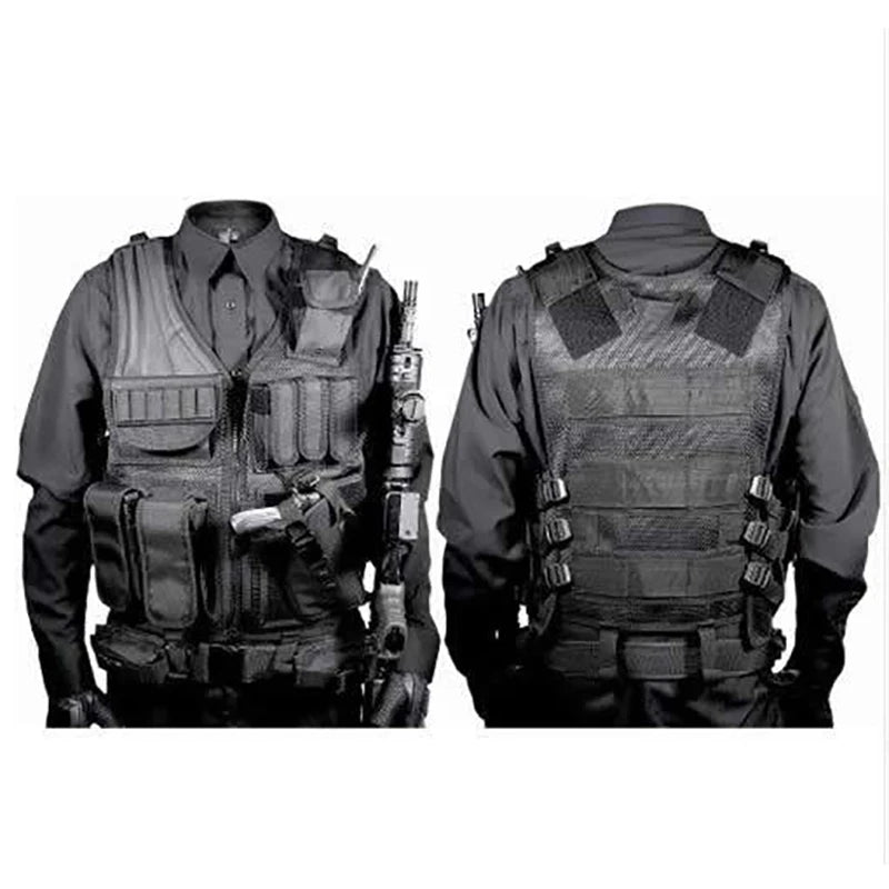 Breathable Molle Tactical Vest Bodyguard Combat Armor Vest Security Guard Hunting Outdoor CS Game Airsoft Training Battle Jacket