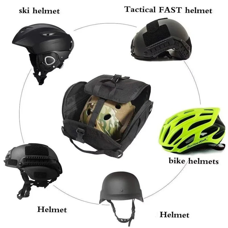 Tactical Fast Helmet Pack Helmet Storage Bag Outdoor Hiking Sports Motorcycle Cycling Carrying Pouch for Hunting Accessories