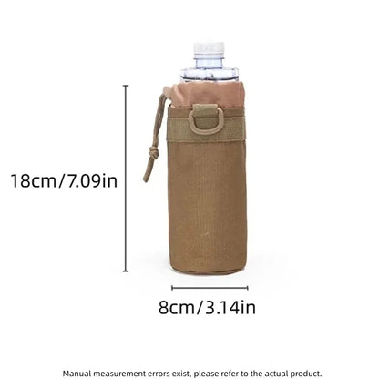 Portable  Water Bottle Bag 1000D Nylon Tactical Pouch Adjustable Drawstring Hydration Carrier for Outdoor Activities