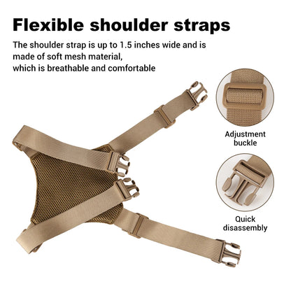 Tactical Chest Pack with Gun Holster EDC Chest Bag Utility Molle Chest Rig Pouch with Compartment Adjustable Strap Outdoor Bag