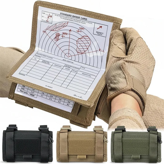Tactical Map Case Arm Sleeve Wrist Map Holder Wristband Map Pouch Card Holder for Shooting Rescue Field Measurement