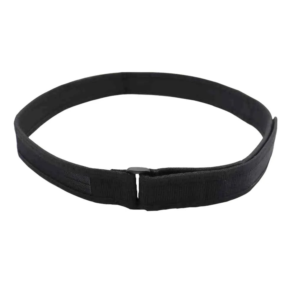 Tactical Adjustable Hunting Belt Airsoft Shooting Waistband Black Nylon Hook-and-Loop Belt