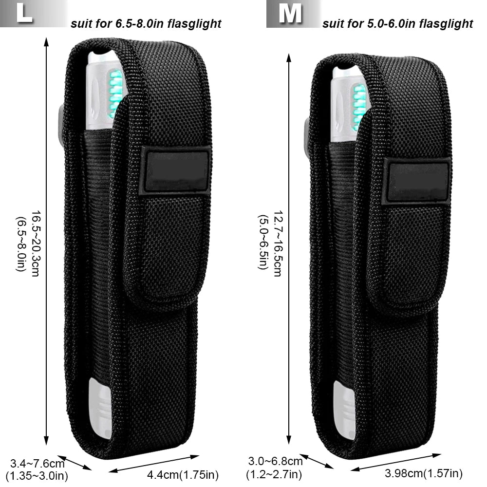 TZ20 Tactical Flashlight Molle Pouch Flashlight Holster Torch Pouch Cover Flashlight Case Belt Multitool Pouch Hunting Equipment