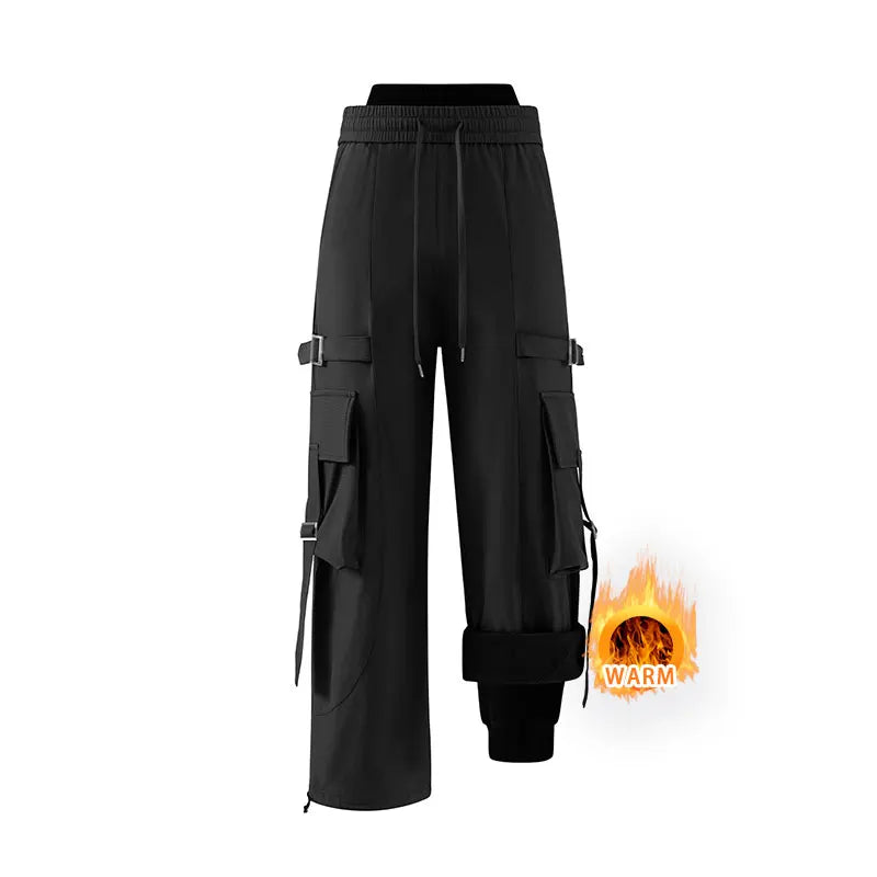 Winter Hiking Pants Men Outdoor 3 In 1 Waterproof Windproof Mountaineering Sports Trousers Warm Solid Camping Skiing Cargo Pants