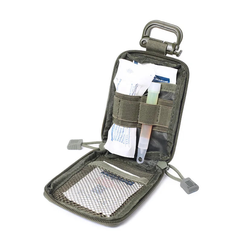Mini Tactical Molle Utility Pouch Multi-Functional EDC Accessory Bag with Hook-and-Loop for Hunting and Camping