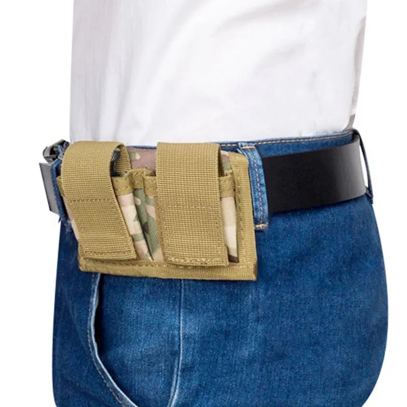 Tactical Speedloader Pouch Case Holder Nylon Tactical Double Speedloader Belt Universal Fit .357 .44 Most from .38 to .45 Colt