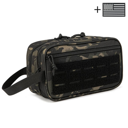 Multi layer travel storage bag, hand in hand to carry toiletries bag for outdoor travel, daily miscellaneous storage