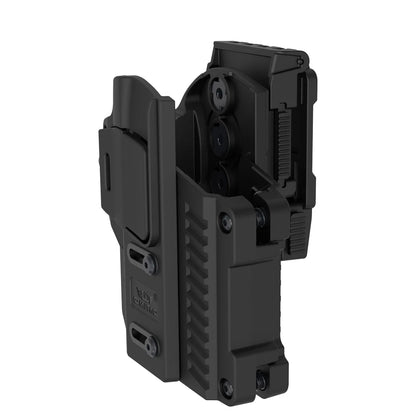 360° Rotating Universal Holster,OWB Tactical Universal Holster, Belt Clip Right Hand, Black Polymer Level 2 Retention