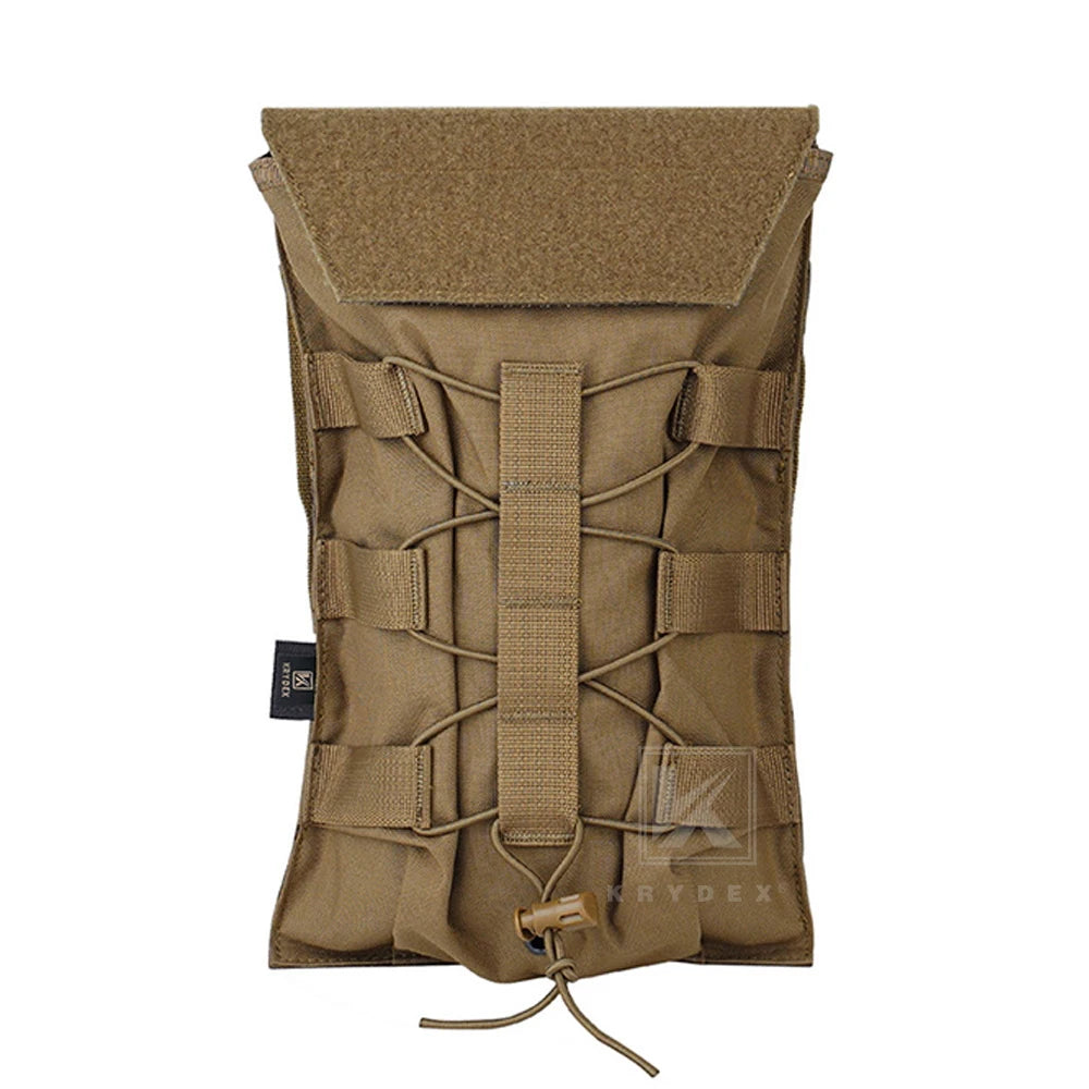 KRYDEX Tactical 50 oz Hydration Carrier Pack MOLLE Pouch Modular 1.5L Water Bladder Bags Outdoor Hiking Camping Accessories