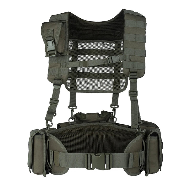 Yakeda Tactical Chest Rig Hunting Vest Harness Camo Outdoor Training Vest Molle Mag Pouches Men Tactical Chest Rig