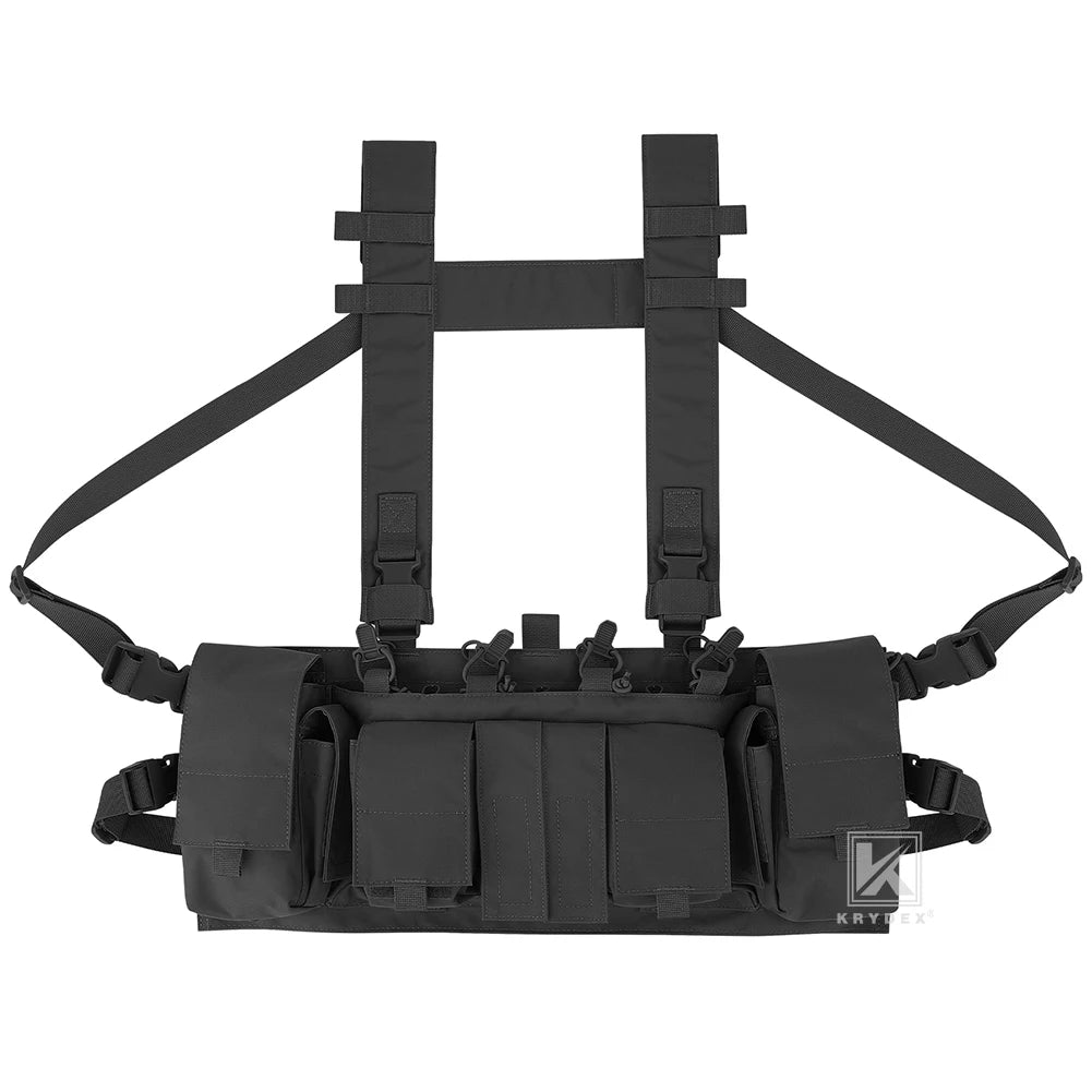 KRYDEX 500D Tactical Chest Rig UW Gen IV Low Profile Rigs Carrier With GP Pouch Multifunction Pockets H Harness