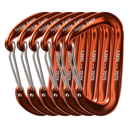 6Pcs 12KN 7075 Aluminum Carabiner Set D Ring Heavy Duty Tactical Carabiners Clips Camping Hiking Climbing Hook Hammock Keychain