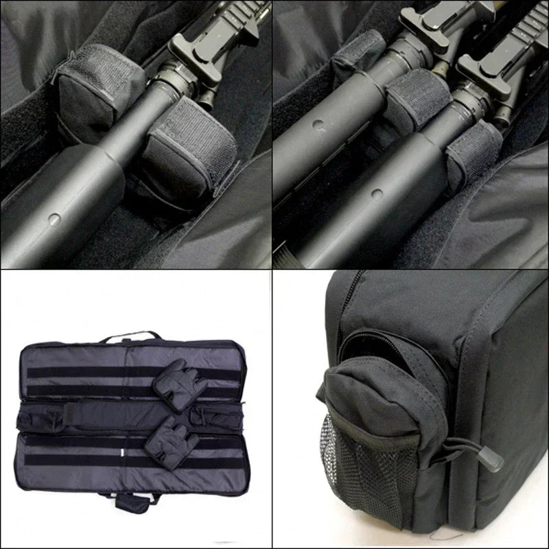 Tactical Gun Backpack Double Rifle Bags Dual Carbine Carrying Case for SAW M249 M4A1 M16 AR15 Heavy Duty Gun Bag Drop shipping