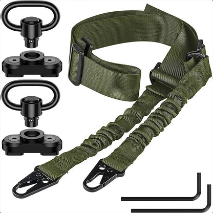 2 Point QD Rifle Sling with Length Adjuster Multi-Mission Sling Strap Outdoor Sport Tactical  AR AK Rifle Universal Gun QD sling