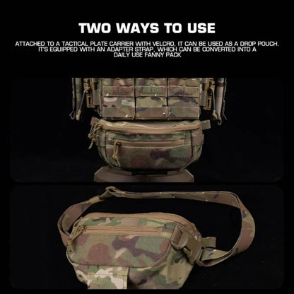 DP Universal Drop Pouch Dual-Purpose Hook-Loop Waist Bag Fanny Pack With Strap Carry Magazines IFAK kit EDC Accessories Gears