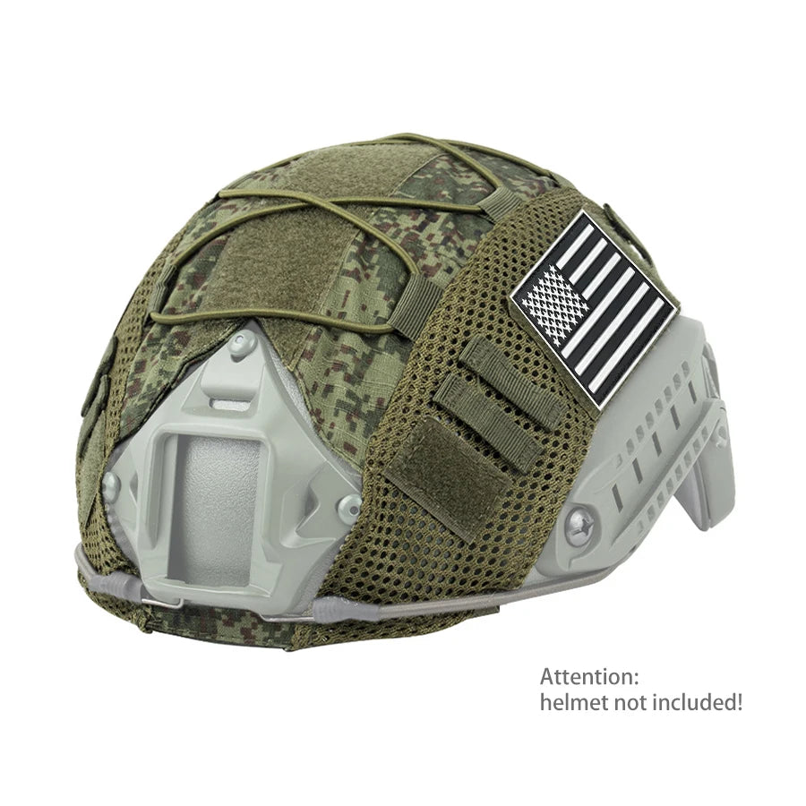 1000D Nylon Breathable Mesh Helmet Cover Magic Sticky Fixed Stickable Badge