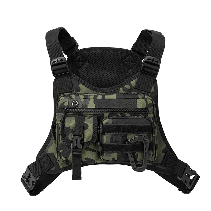 Outdoor Sports Chest Bag Vest Men Women Backpack Multi Pocket Travel Work Front Rig Fanny Pack Running Cycling Tactical EDC Bag