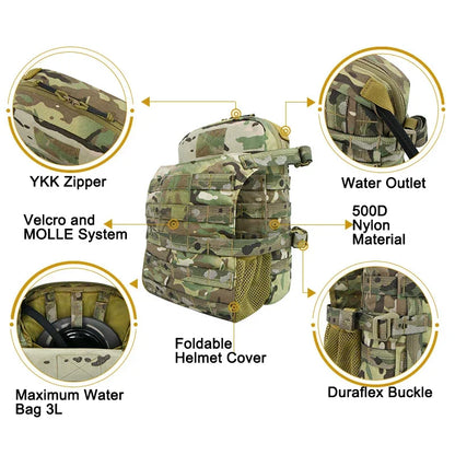Tactical Vest Hydration Helmet Bag Hunting Vest Carrier Molle Expansion Backpack Airsoft Gear for CPC AVS K19 K-ZERO JPC FCPC