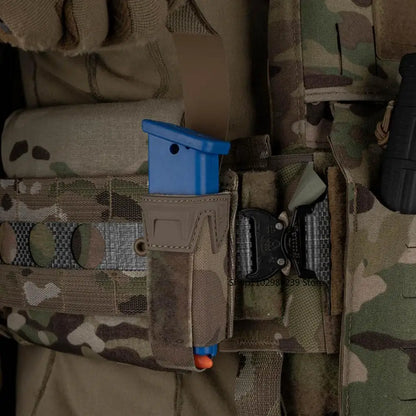 MOLLE Pistol Magazine Pouch 9mm .40 .357 .45ACP Single/Double Mag Holder Carrier for EDC Airsoft GBB Tactical Vest Belt