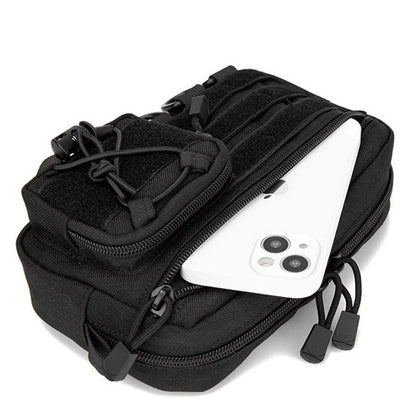 1000D Tactical Molle Horizontal Admin Pouch with Front Drawstring Pocket EMT Pouch EDC Utility Orgaznier Bag