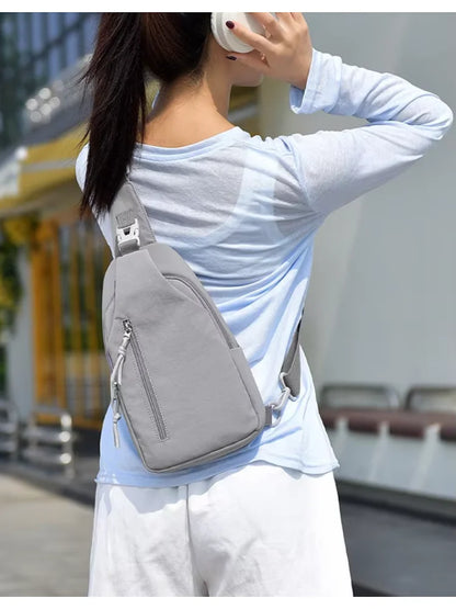 women's chest bag, men's casual single shoulder cross shoulder bag, anti splash trendy chest smart commuting travel cycling bag