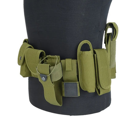 Multifunctional 10in1 outdoor Tactical Belt & Waist Seal, Combat Training Security Duty Gear, Security Inspection Belt