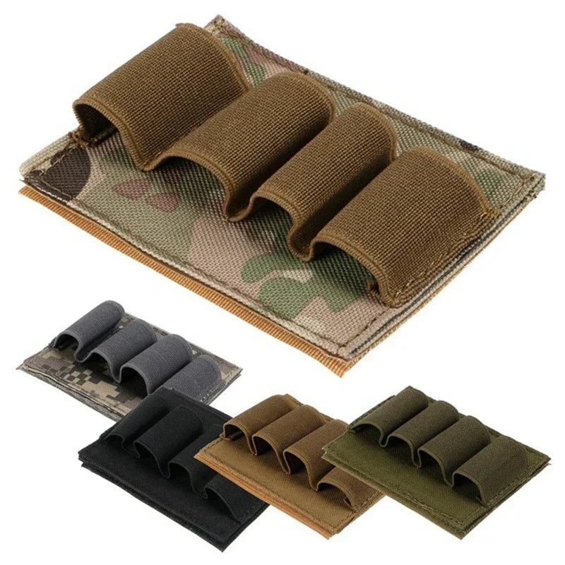 Tactical Elastic Flashlight Chemlight Battery Holder Bullet Shot Shell Pen Organizer Storage Bag Hook and Loop