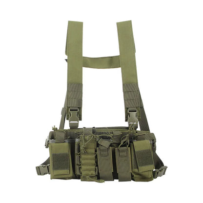 Radio Harness Front Pouch Tactical Chest Vest Holster Molle Vest Rig Bag Airsoft Hunting Radio Waist Pouch Adjustable