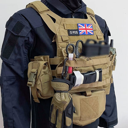 Full Set of Tactical Vest JPC Complete Set Airsoft Quick Release Combat Vest with Magazine Pouch for Outdoor CS Wargame Cosplay